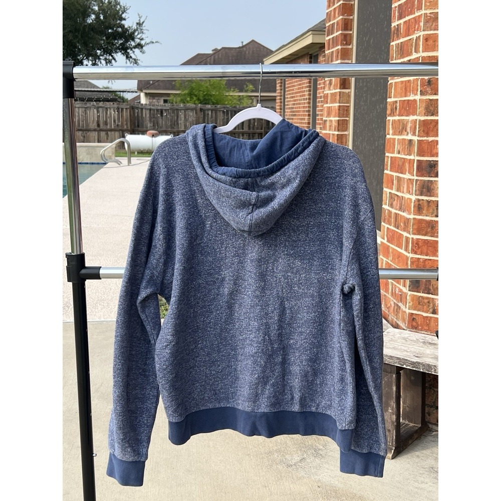 Express Heather‎ Blue Long Sleeve Full Zip Hoodie Sweatshirt Size Large-Flaw - Picture 2 of 5